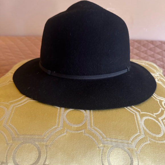 Ralph Lauren Wool Black Fedora Hat